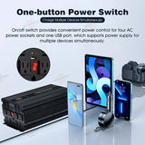 Gearzaar Power Inverter 2000W 4000W 12V DC to 110V 120V AC LCD Car Boat RV USA P