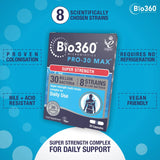 Bio360 Pro-30 MAX (30 Billion Bacteria)|from Natures Aid | 30 Capsules