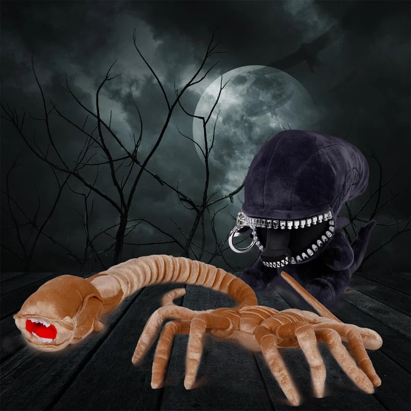 Alien Plush - Xenomorph Zippermouth, Facehugger, Chestburster, Complete Experience of The Alien Universe - Creative Interactive Doll