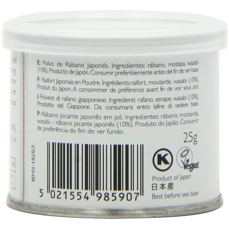 Clearspring Organic Japanese Wasabi Powder, 25g (Pack of 3)