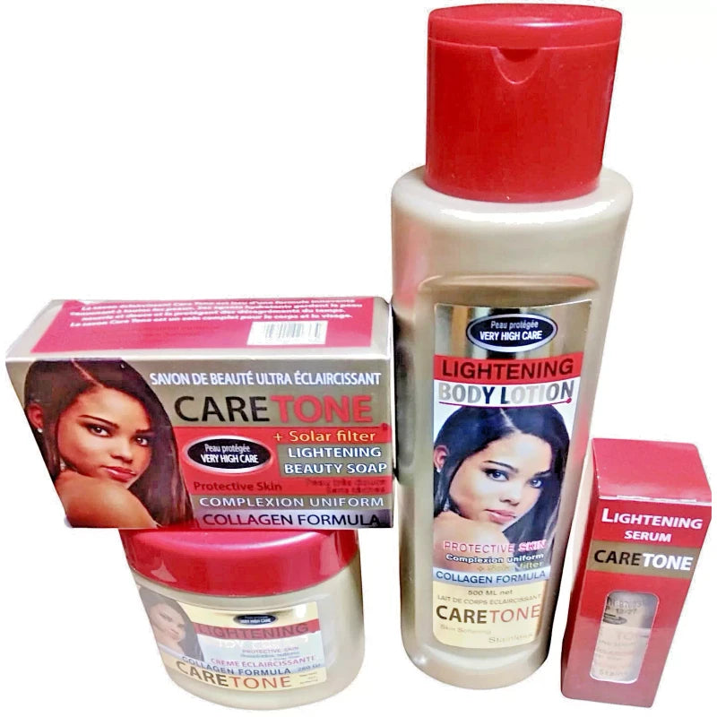 CareTone Set—Lotion 500mL + Beauty Soap 200g + Cream jar 260g + Lightening Serum