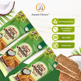 Amazin Choices Baked Coconut Crackers - Vegan, Non-GMO, Gluten-Free Coconut Snack, Crispy Snack, Party Snack, Coconut Slices Snack Viet, Coconut Chips - 7.4 Oz