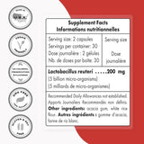 Supersmart - Lactobacillus Reuteri 5 Billion CFU per Day - Probiotic Supplement | Non-GMO & Gluten Free - 60 DR Capsules Edible Healthcare