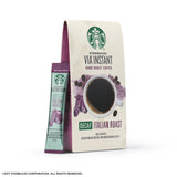 Starbucks VIA Instant Decaf Coffee Packets — Italian Roast — 100% Arabica — 1 box (7 packets)