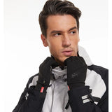TIBISI Cycling Gloves Winter Thermal for Men & Women Warm Windproof Touchscreen Non-Slip Shock Absorbing Outdoor Running Cycling Mountain Bike Gloves, black-03