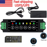 Herdio USB AUX Bluetooth Amp Amplifier Receiver 4 Way Audio+24V 3A Power Adapter