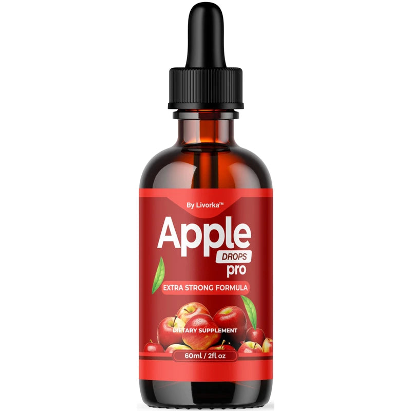 LIVORKA Apple Drops - Official AppleDrops Supplement Support, AppleDrops Advanced Liquid Oral Drop, Apple Liquid Drops Premium Formula, All Natural Support Drop, AppleDrop, 1 Bottle for 1 Month