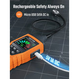 Rechargeable Gas Detector TOPTES PT520A+ Natural Gas Detector, Detects Gas Leaks of Urban Gas, Methane, Propane, LPG, etc., with 17.1 inches (43.5 cm) Detection Probe (Japanese Instruction Manual) - Orange