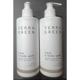 Terra Green 2 Bottles Terra Green HAND & BODY WASH Enriched With White Tea 12.8oz - Wyndham