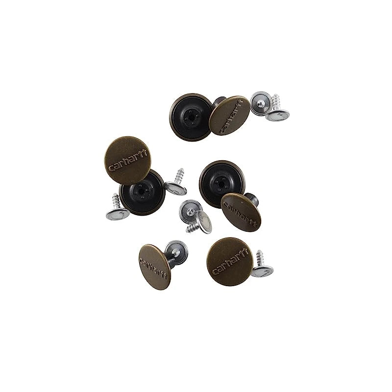 Carhartt Button Kit, Large, Antique Brass