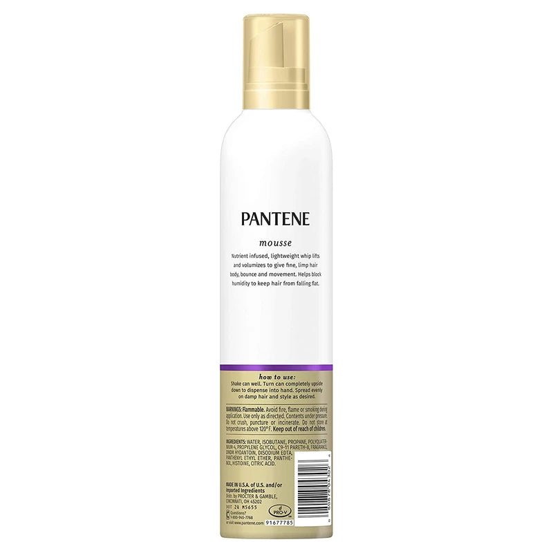 Pantene Pro-V Volume Body Boosting Mousse to Boost Fine, Flat Hair for Maximum Fullness, 6.6 oz