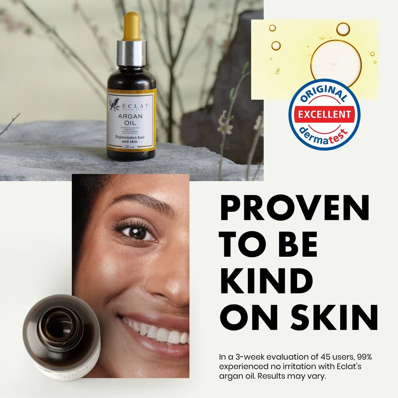 ORGANIC Argan Oil - 100% Pure/Unrefined/Extra-Virgin/Vegan - HAND-HARVESTED & COLD PRESSED in Morocco - Perfect for Skin/Hair/Nails/Face/Body - GMP-Certified/Dermatologist Approved
