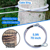 X XBEN 200FT Zip line Kits for Backyard, Zip Lines for Boys, Kids, Included Swing Seat, Ziplines Brake, and Steel Trolley, Outdoor Playground Equipment