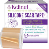 Kelinul Silicone Scar Sheets(1.6 x 120"Roll-3M) Scar Removal Silicone Scar Tape for S...