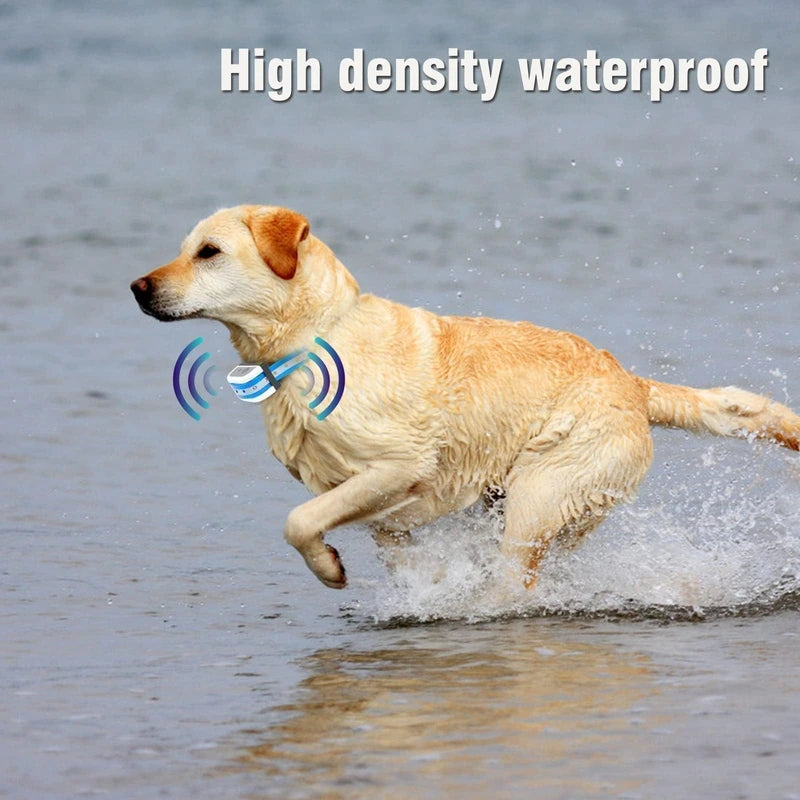 JUSTPET Wireless Dog Fence Two Way Signal Pet Containment System, Display Battery Level, Adjustable Control Range, Adjustable Warning Strength, Waterproof Rechargeable Dog Fence Collar