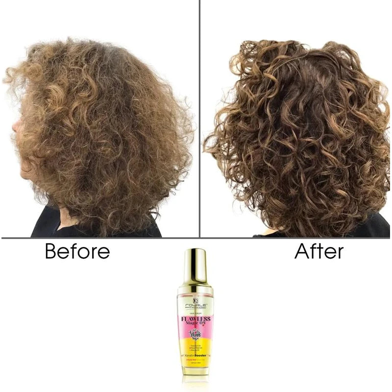 Royale Flawless Magic Oil Hair Serum | Coconut Oil, Rose Petal Oil, & Marula Oil Haircare Smooth Daily Moisture Hydrate Nourishing Moisturizer