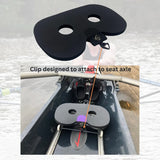 Godfrey Original Rowing Seat Pad, anti slip comfortable seat pad for in-boat and rowing machine, optional Clip for in-boat, perfect for Concept2, Peloton, Hydrow and Water Rowers (Mens with Clip)