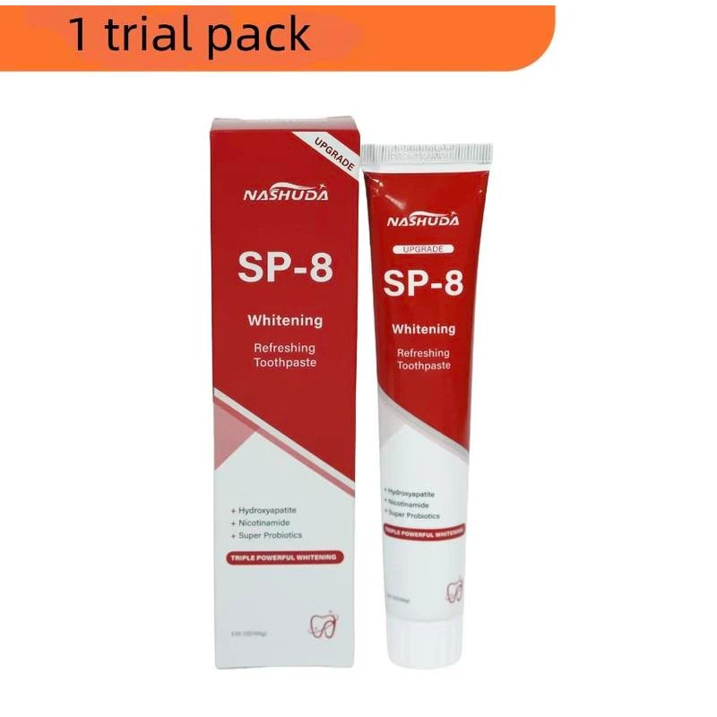 NASHUDA SP-8 [Triple Whitening] Probiotic Whitening Toothpaste, Free of Fluoride, Hydroxyapatite, Anti plaque, Oral Health Management - Specification: 1pcs
