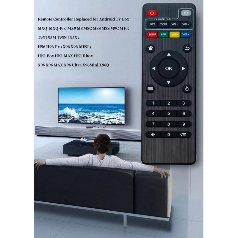 Remote Controller Replaced for MXQ Android TV Box, for MXQ-Pro MX9 M8 M8C M8S M8S M9C M10 T95 T95M T95N T95X H96 H96-Pro X96 X96 X96-MINI HK1 Box HK1 MAX HK1 Rbox