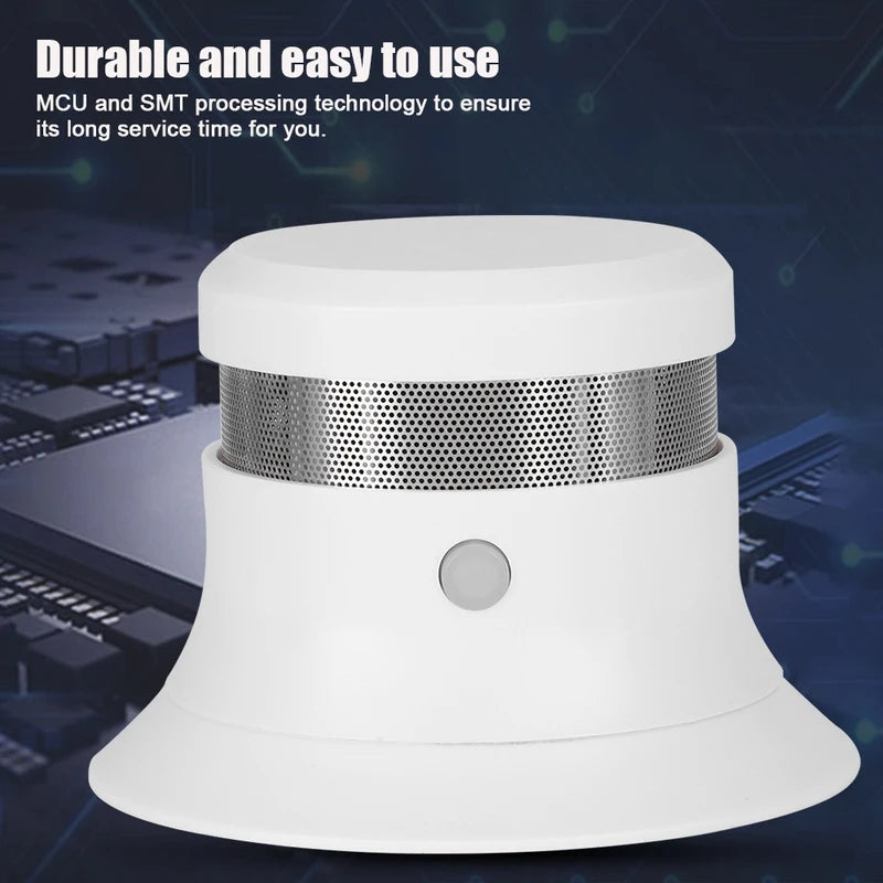 80dB Mini Wireless Photoelectric Smoke Detector Fire Protection Alarm Sensor for Home Security
