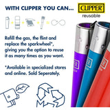 Clipper - Classic Large Reusable Lighter - Iconic Premium Refillable Lighters Bulk Pack - Replace Butane, Flint, and Spark Wheel for Unlimited Lights - 48 Pack - Triple Gradient