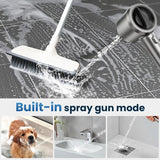 JOMST Filtered Shower Head with Handheld,High Pressure Shower Head 4 Spray Modes,Shower Head with ON/OFF Switch for Pets,Built-in Power Wash to Clean Tub,Shower Heads Combo with Stainless Steel Hose
