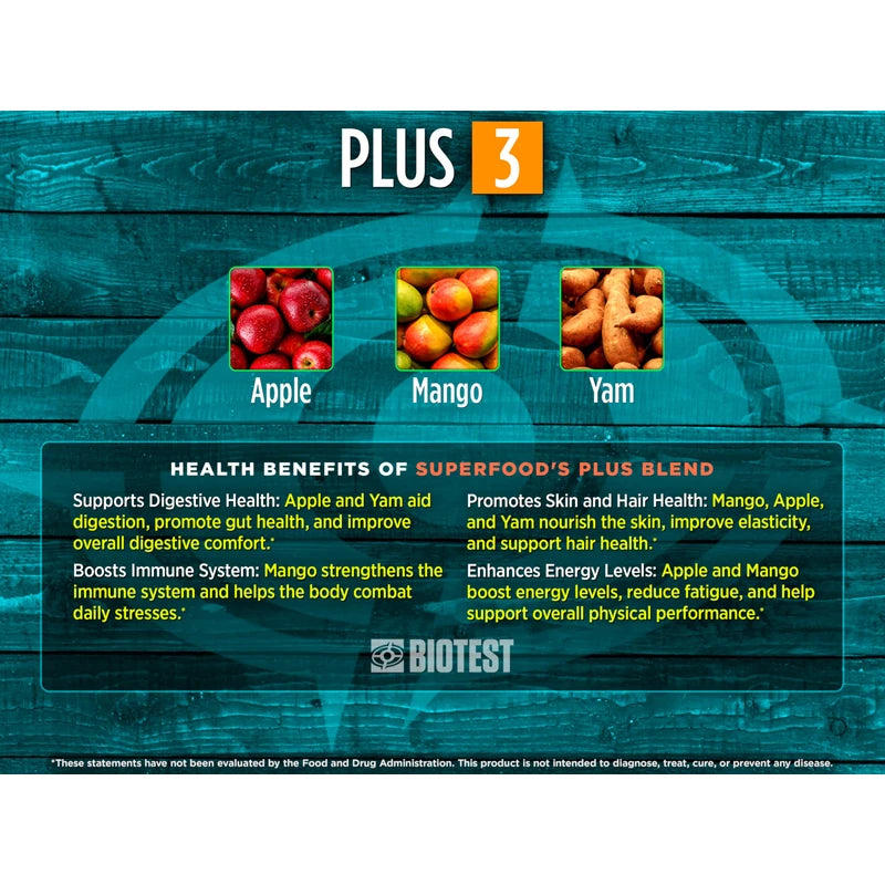 Biotest Biotest Superfood Powder Blend of 18 Whole Food Berries, Fruits, and Vegetables - Healthy Polyphenols, Antioxidants, Vitamins, Minerals - 60 Day Supply - 150 g