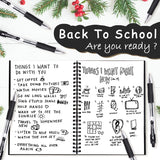 Gel Pens Retractable Fine Point Black Gel Ink Rollerball Pen, Smooth Writing Pens for Office - 0.7mm with Grips (20 Pack)