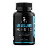 60 Billones de Probióticos 3 diferentes Cepas 60 Cápsulas Veganas. Ingredientes naturales. 60 Billion Probiotics B Life.