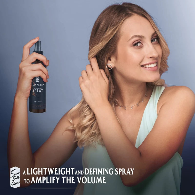Hairplexx Hairplexx Sea Salt Volume Hair Spray for both Men and Women, Natural Thick and Volumizing Hair Look with Matte Finish and Natural Hold, Paraben Free - 6.76 Fl Oz (Pack of 1)