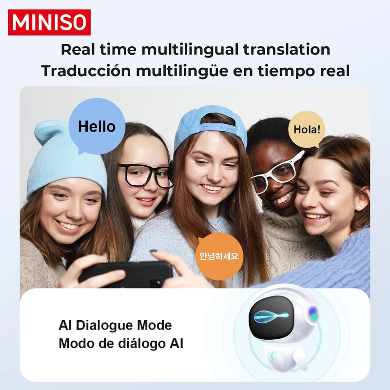 MINISO X30 OWS Translation Wireless Bluetooth Earbuds Support 135 Languages Real Time Bluetooth Translation Support Playing Music Phone Calls Headphones & Meeting Summary Earphones