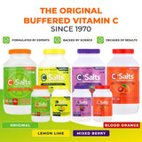 C-Salts C-Salts Original Vitamin C Powder Supplement - 100% Pure High Dose Buffered Vitamin C Powder for Immune Support - Sugar-Free Powdered Drink Ascorbate, Organic, Stomach-Friendly, Original 26oz