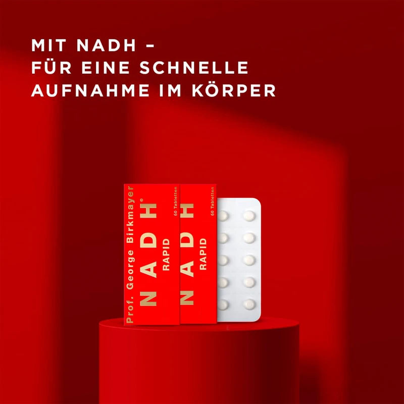 Prof. George Birkmayer NADH RAPID hochdosiert - 70 Rapid Energy Tabletten - 80mg NADH Tagesdosis - veganes Supplement - hochwertiges Nahrungsergänzungsmittel in Form einer Lutschtablette