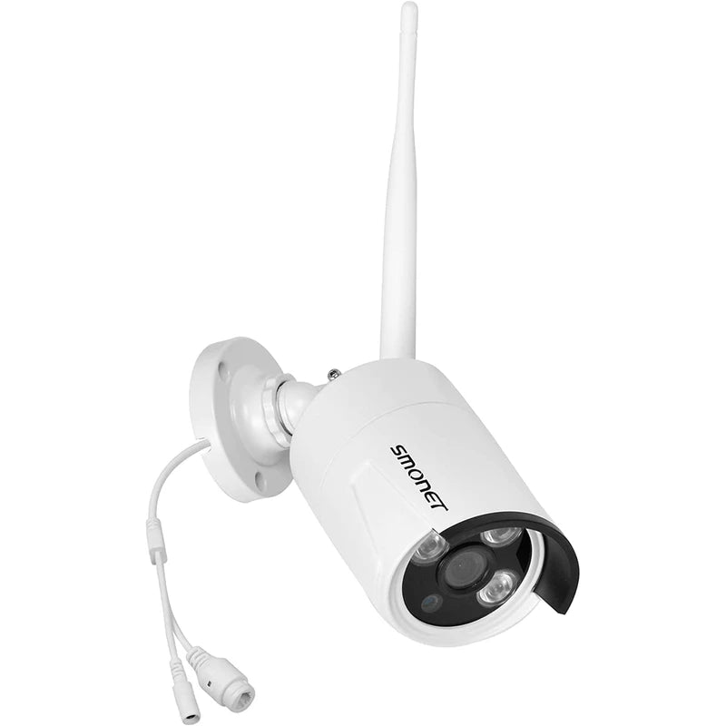 SMONET 3MP Wireless IP Camera, Replacement and Extra Camera for SMONET 3MP Wireless Security Camera System Only. No Power Supply. High Resolution IR Cut 65Ft Night Vision