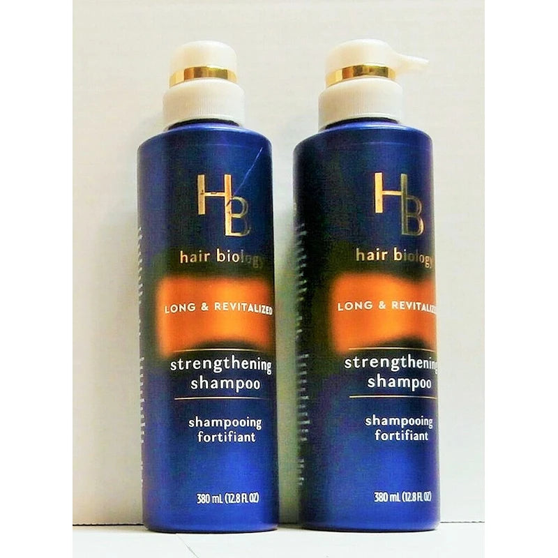 HB hair biology STRENGTHENING SHAMPOO LONG & REVITALIZED *2 BTLS* 12.8oz each