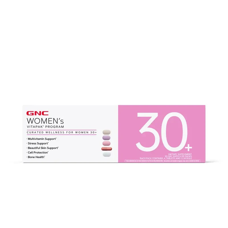 GNC Women's 30+ Vitapak, Multivitamin with Stress & Bone Support, 30 Count