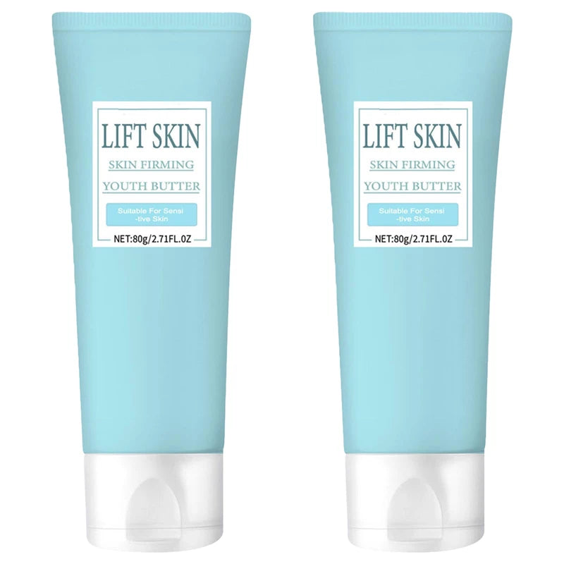 YFKEJI LuxeLift Skin Firming Youth Butter, Luxelift Skin Firming Cream for Loose Skin for Body Face Neck, Luxelift Skin Firming Cream, 2PCS