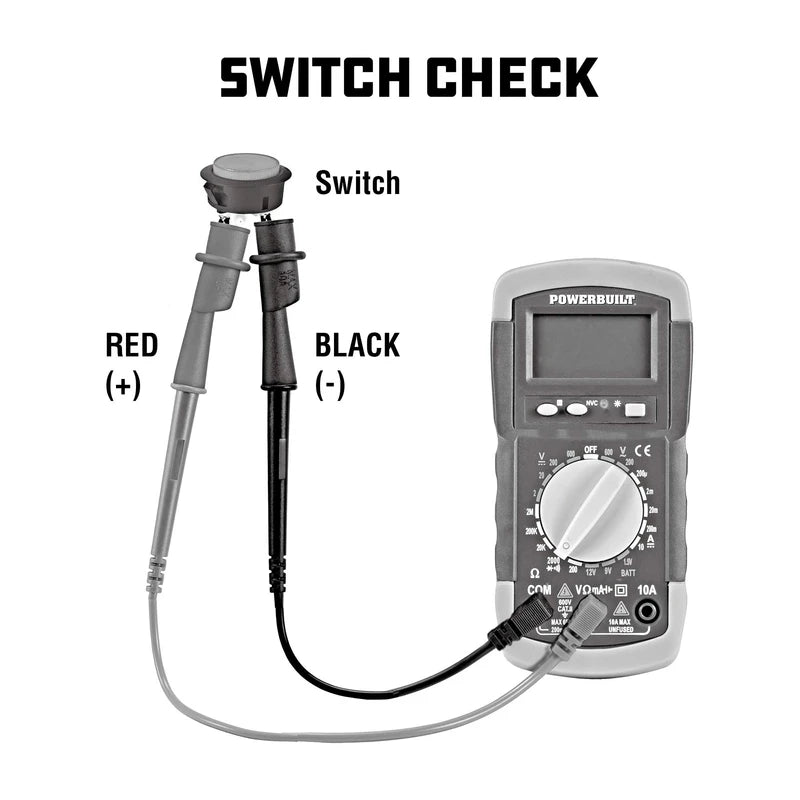 Powerbuilt Fuel System Diagnostic Kit, Pressure Test Gauge, Electrical System Issues, Adapters, Test Leads, Multimeter, Storage Case - 647959