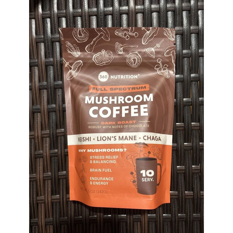 Spectrum Mushroom Coffee 360 Nutrition: FULL SPECTRUM  W. Notes of chocolate 5 oz