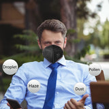 benehal N95 Mask Particulate Respirators, Pack of 50 N95 Face Masks, Individually Wrapped,Black