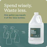 Shaw Floors Hard Surface Cleaner- 128 Fl Oz - Refill for Spray Mops and Spray Bottles - Ideal for Hardwood, Vinyl, Ceramic, Glass, Countertops, and MORE | Pack of 4