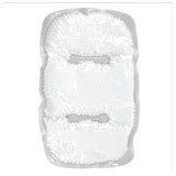 Brookstone Silica Pearl Comfort Pad - Ice Pack with Strap, Silicone Bead Therapy Reduces Puffiness & Swelling, C Section Ice Pack, Gel Heating Pad, Hot or Cold Reusable Soothing & Calming (White)