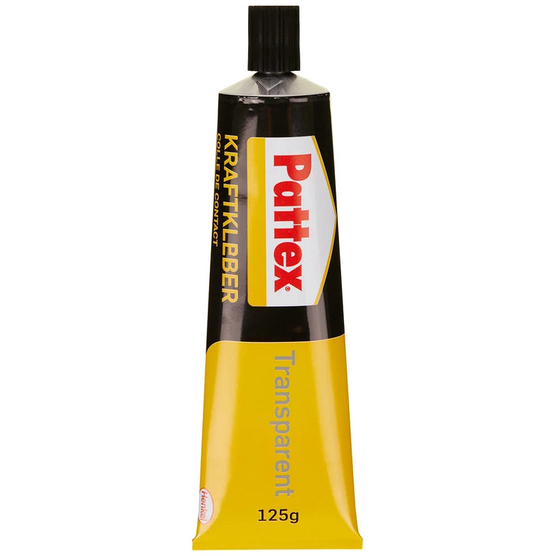 Pattex Kraftkleber Transparent, Klebstoff mit hoher Haftkraft und Wärmefestigkeit, starker & glasklarer Kleber, Transparent, 1 x 125g Tube