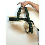 Goat Pulling Harness With Tugs Padded Pull Wagons, Carts, Sleds, Brush (Standard, Blue)