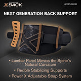 Copper Fit X-Back Brace for Lower Back Pain, Lumbar Support, Herniated Disc, Sciatica, Arthritis – Adjustable, Breathable Design - for Men and Women (Large/XLarge)
