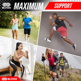 BLITZU Knee Compression Sleeve for Men & Women – Joint Pain Relief, Arthritis, ACL, Meniscus Tear and Injury Recovery (X-Large, Jet Black)