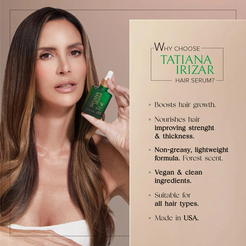 Tatiana Irizar Hair Serum for Hair Growth Serum Women Made in USA - 2 Pack Scalp Serum for Hair Growth Non-Greasy Rosemary & Amla Hair Care Vegan 1 Oz Hair Loss Treatment for Women Hair Regrowth Treatment for Women