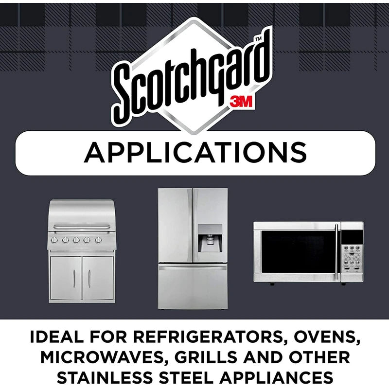Scotchgard 7966-SG Stainless Steel Cleaner Resists Fingerprints & Smudges, No Drip Foam, 17 Oz, Original Version, 17 Fl Oz
