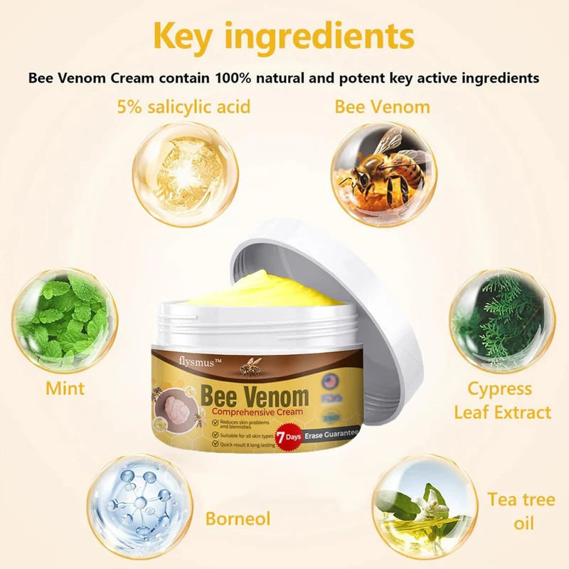 flysmus Bee Venom Comprehensive cream,flysmus Bee Venom Cream, Visibly reduces skin blemishes and smoothes skin (3)