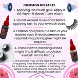 Eyelash Glue (2 Pack) 30 Second Lash Glue for Strip Lashes Soft Bond Daily Hold Low Irritation Low Fumes False Eyelash Extension Glue Rubbery Texture (2, Black, 1 fl. oz. ea.)